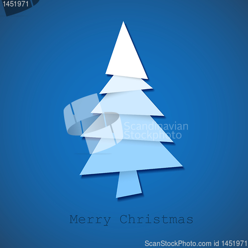Image of Simple vector christmas tree made from pieces of paper
