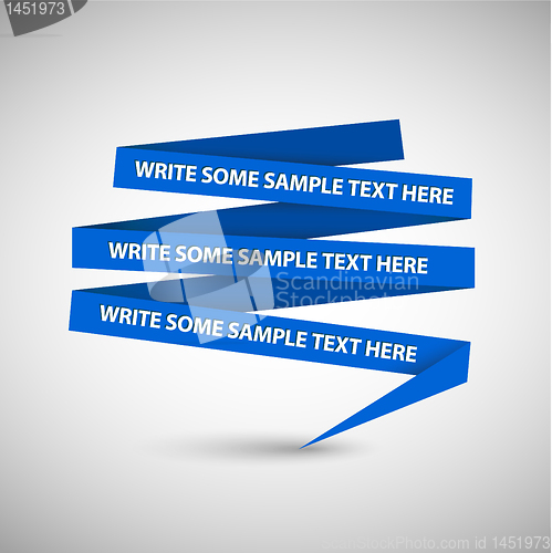 Image of Vector Blue speech bubble made from paper