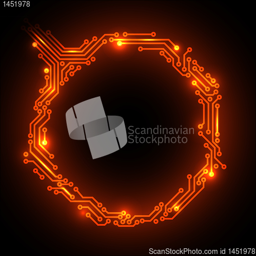 Image of Hot Vector abstract circuit board background
