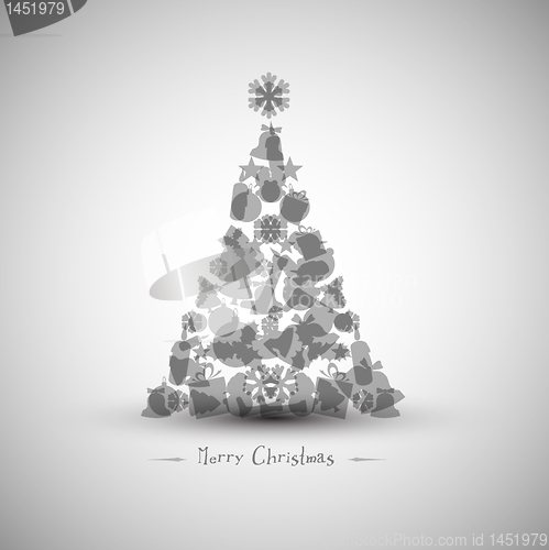 Image of Vintage Vector christmas tree