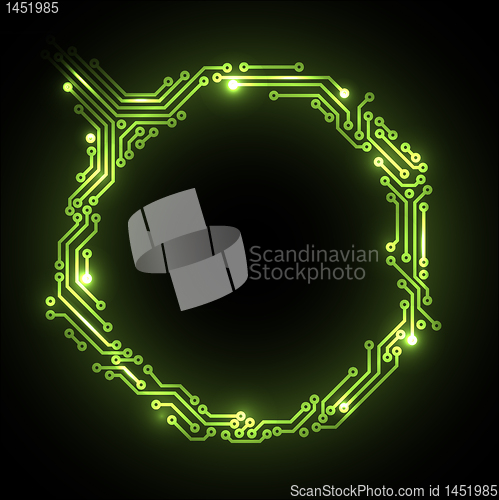 Image of Vector abstract circuit board background