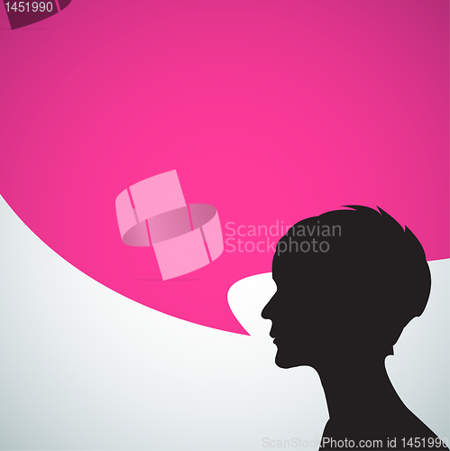 Image of Abstract speaker silhouette