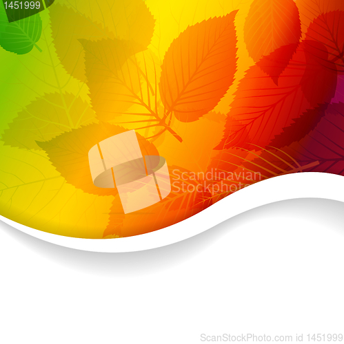 Image of Autumn abstract rainbow floral background 