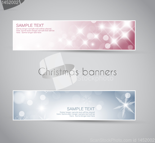 Image of Set of vector christmas / New Year banners