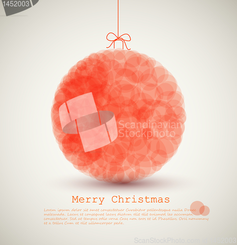 Image of Vector modern card with abstract christmas decoration