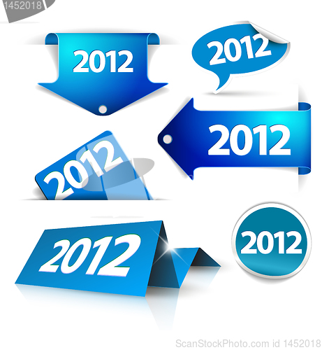 Image of Vector 2012 Labels, stickers, pointers, tags