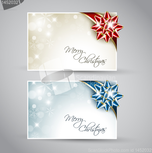 Image of Set of vector christmas / New Year cards