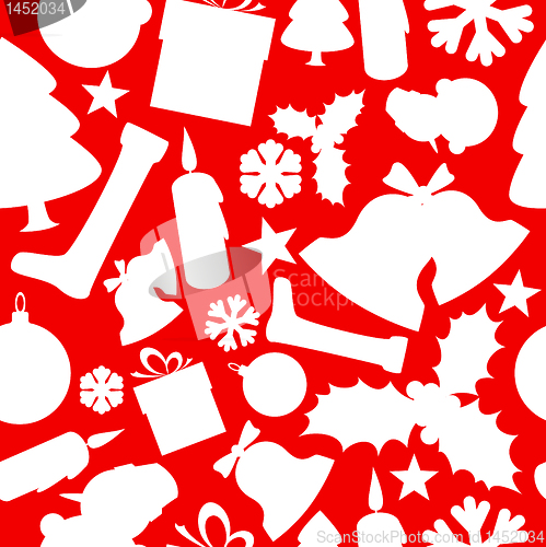 Image of Seamless vector christmas pattern