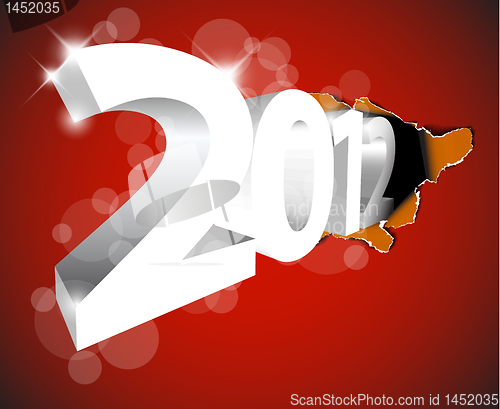 Image of New Year 2012 coming from the big hole