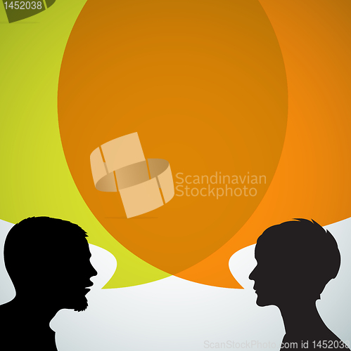 Image of Abstract speakers silhouettes