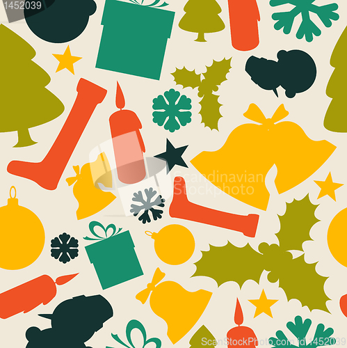 Image of Seamless vector christmas pattern