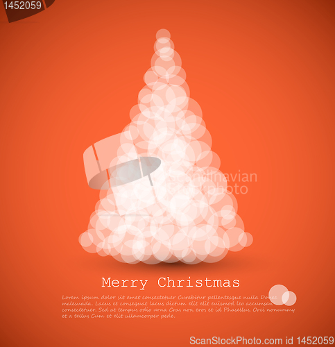 Image of Vector modern card with abstract christmas tree