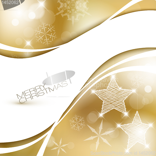 Image of Golden Vector Christmas background