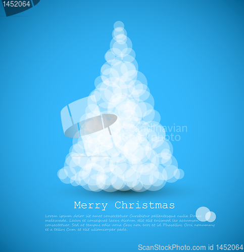 Image of Vector modern card with abstract christmas tree