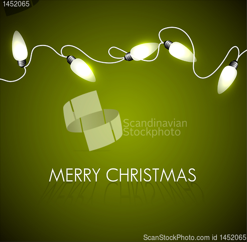 Image of Vector Christmas background with white lights