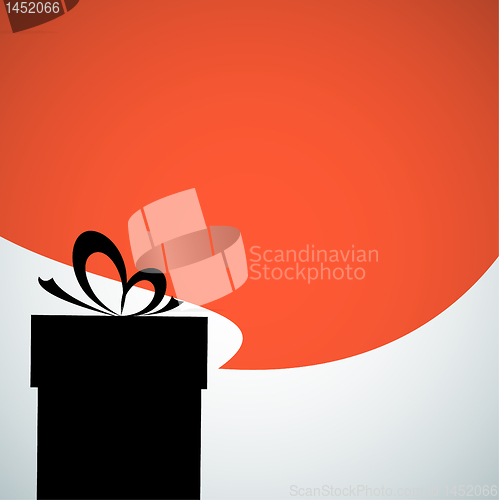 Image of Vector Abstract christmas present silhouette