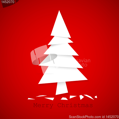 Image of Simple vector paper christmas tree