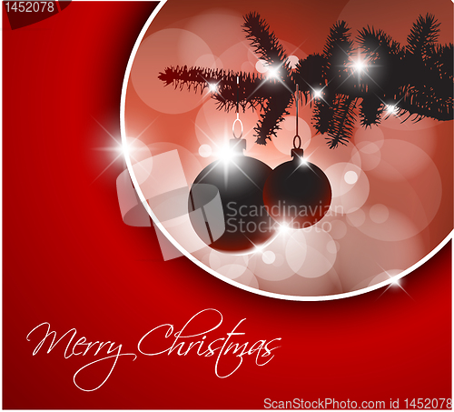 Image of Vector silhouette of a Christmas tree