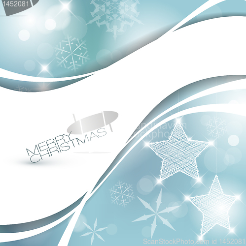 Image of Blue Vector Christmas background