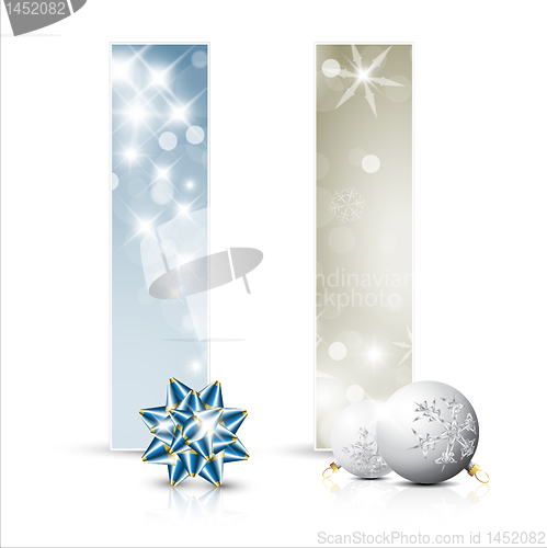 Image of Set of vector christmas cards or banners