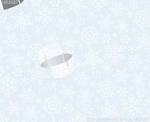 Image of Christmas vector snowflake pattern