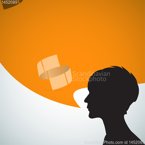 Image of Abstract speaker silhouette