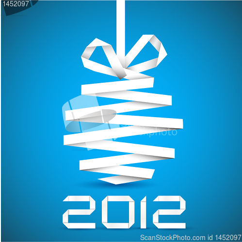 Image of Simple vector christmas decoration made from paper