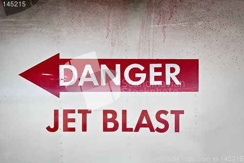 Image of danger jet blast - grunge