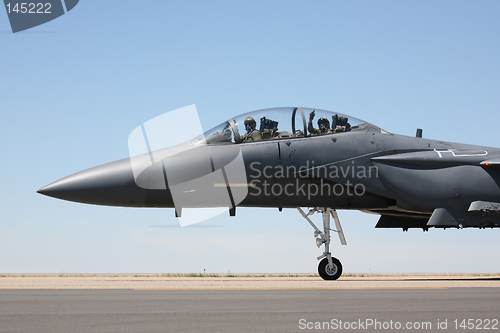 Image of F-15 taxi cockpit view