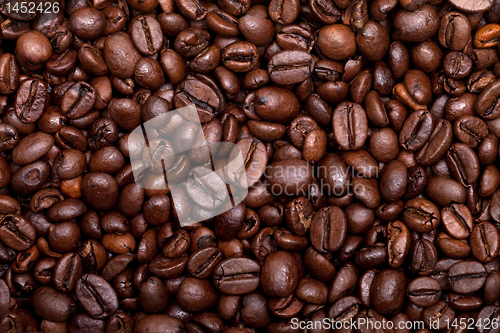 Image of Roasted coffee beans background 