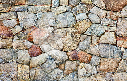 Image of Natural rough stone wall - texture