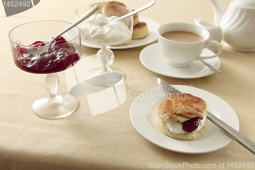 Image of English cream tea horizontal