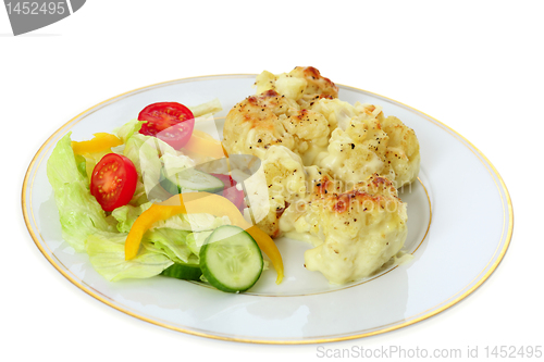 Image of Cauliflower cheese and salad