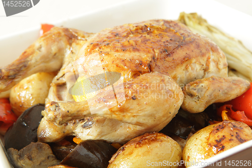 Image of Roast chicken and vegetable