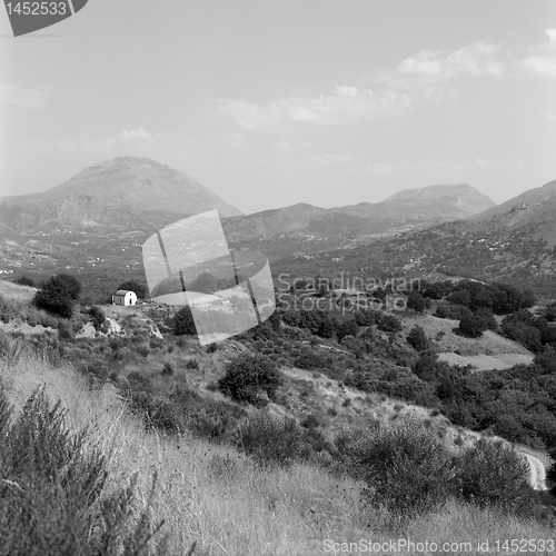 Image of Crete landscape with chapel