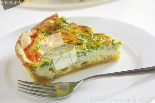 Image of Cheese quiche slice