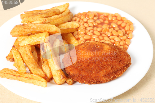 Image of Chicken kiev fry up