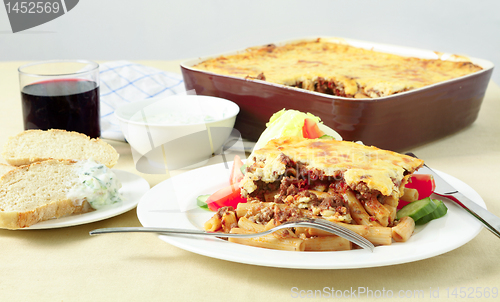 Image of Pastitsio Greek taverna meal