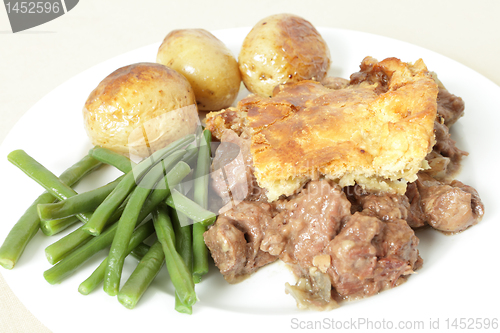 Image of Steak and kidney pie on plate