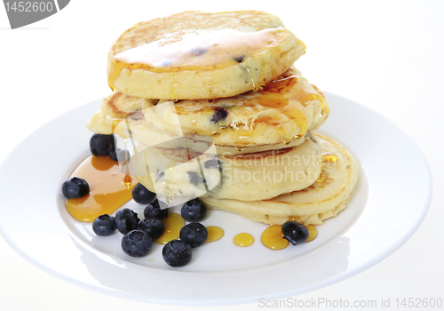 Image of American blueberry pancakes