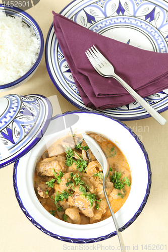 Image of Bowl of stroganoff vertical