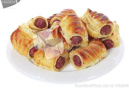 Image of Sausage rolls on a plate