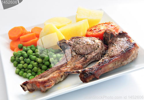 Image of Grilled marinated lamb chops meal