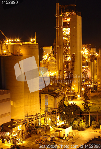 Image of Cement Plant at night