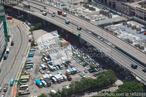 Image of car park in city