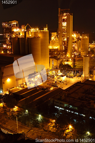 Image of Cement Plant at night