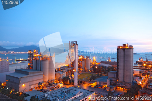 Image of Cement Plant,Concrete or cement factory, heavy industry or const