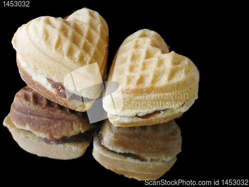 Image of two heart-like biscuits