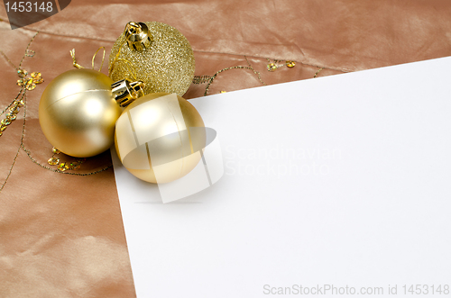 Image of Gold christmas balls