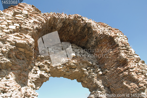 Image of Gate of the fotress wall in Hissar, Bulgaria (close up)